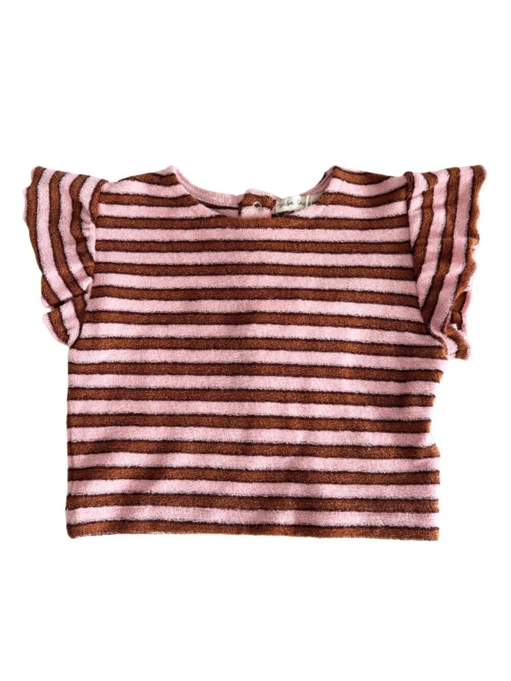NWT BEBE ORGANIC Pink Candy Stripe Bibi Top BABY 3M